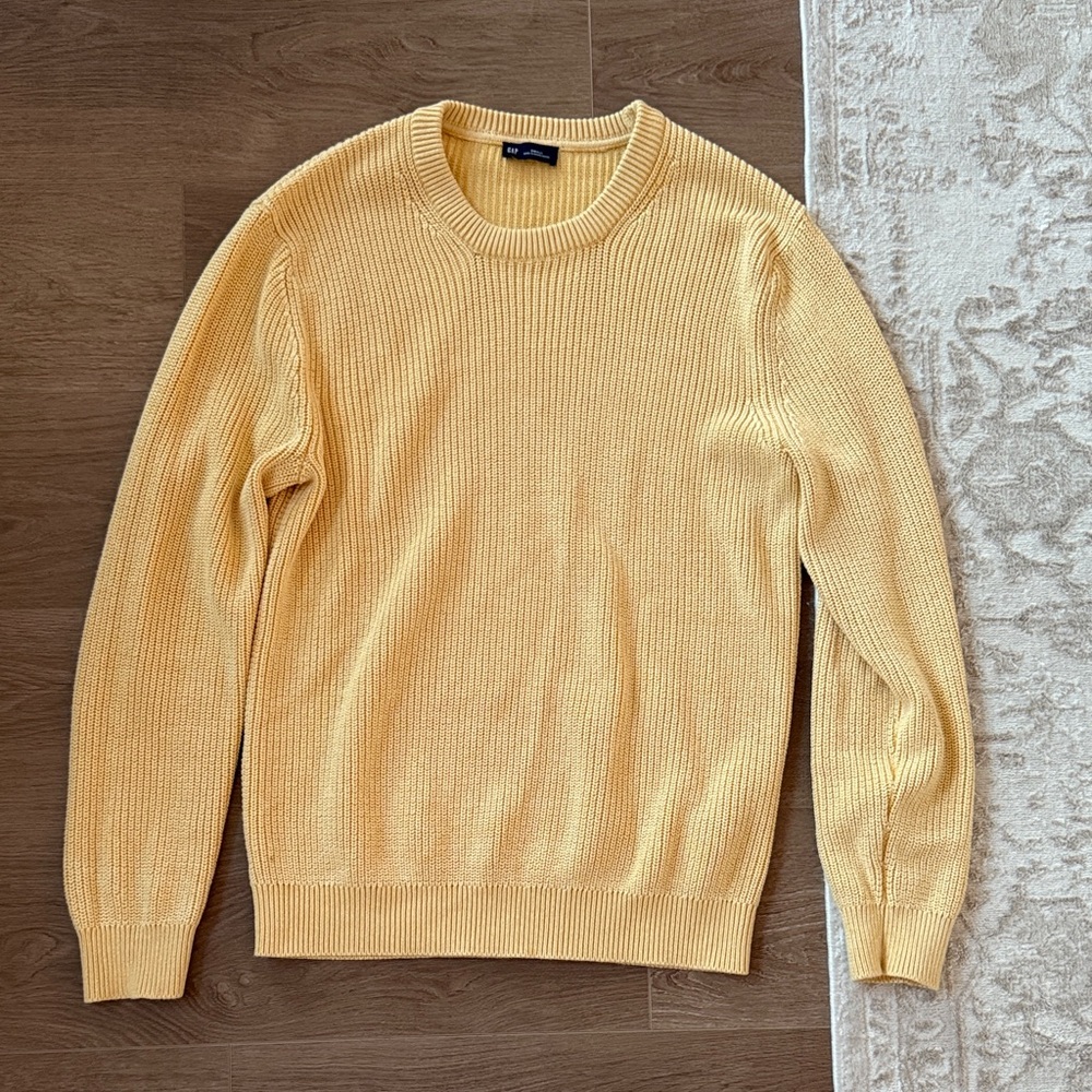 GAP Butter Yellow Ribbed Sweater